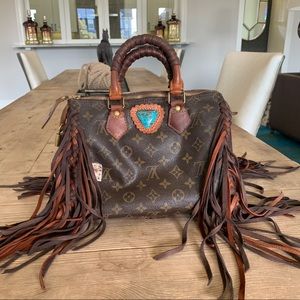 Upcycled Vintage Louis Vuitton Speedy 25 Handbag